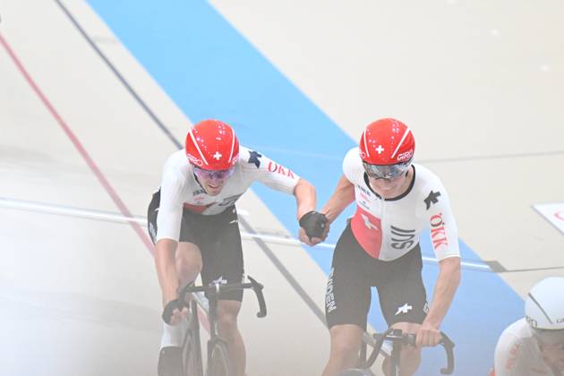 26-10-2025 World Championships Elite Track; Giornata 05; 2025, Svizzera; Poot, Mats; Tappeiner, Pascal; Santiago Del Cile - Velodromo Penalolen;
