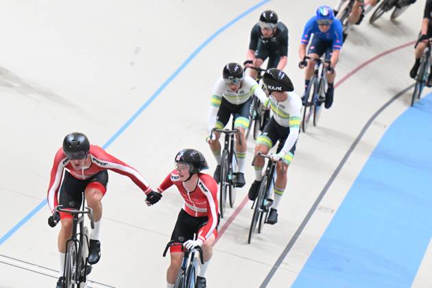26-10-2025 World Championships Elite Track; Giornata 05; 2025, Austria; Kokas, Raphael; Schmidbauer, Maximilian; Santiago Del Cile - Velodromo Penalolen;