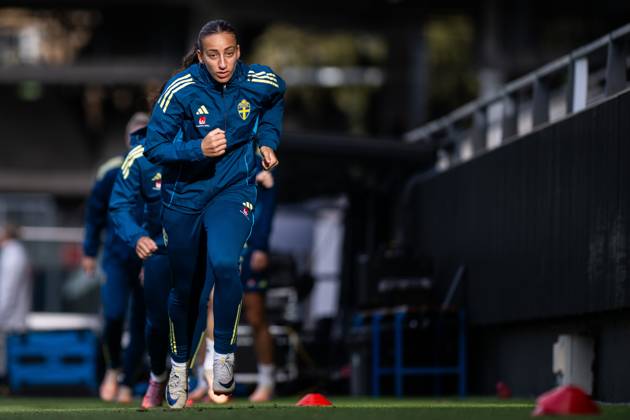 251027 Rosa Kafaji of the Swedish women s national football team during a training session on October 27, 2025 in Gothenburg Photo Mathias Bergeld BILDBYRAN kod MB MB1227 fotboll football soccer fotball nations league uefa womens nations league träning practice training sverige sweden dam bbeng  Copyright: MATHIASxBERGELD BB251027MB019