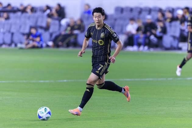 October 29, 2025, Los Angeles, California, USA: Son Heung-min 7 of the Los Angeles Football Club during Game1 of the Audi 2025 MLS, Fussball Herren, USA Cup Playoffs game against the Austin FC on Wednesday October 29, 2025 at the BMO Stadium in Los Angeles, California. LAFC defeats Austin FC, 2-1. ARIANA RUIZ PI Los Angeles USA - ZUMAp124 20251029_zaa_p124_019 Copyright: xArianaxRuizx