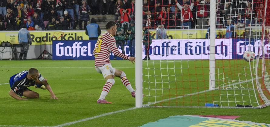 Said El Mala Koeln 13 scores the goal for 3 1 02 11 2025 Soccer 1 FC Koeln vs Hamburger SV, Rheinenergiestadion, Koeln, DFB DFL REGULATIONS PROHIBIT ANY USE OF PHOTOGRAPHS AS IMAGE SEQUENCES AND OR QUASI VIDEO Copyright: xpepphotox xHorstxMauelshagenx pep00321, pep_20251102_hm_188134
