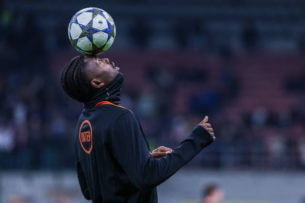 Marcus Thuram of FC Internazionale seen in action during UEFA Champions League 2025 26 League Phase - Matchday 4 football match between FC Internazionale and FC Kairat Almaty at San Siro Stadium in Milan Italy on 05 November 2025. Milan Stadio Giuseppe Meazza Milan Italy Copyright: xEPhotopressx SP24-1283-004