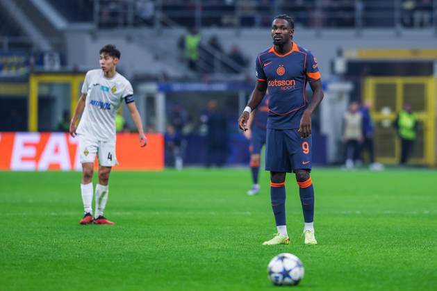 Marcus Thuram of FC Internazionale seen in action during UEFA Champions League 2025 26 League Phase - Matchday 4 football match between FC Internazionale and FC Kairat Almaty at San Siro Stadium in Milan Italy on 05 November 2025. Milan Stadio Giuseppe Meazza Milan Italy Copyright: xEPhotopressx SP24-1283-139