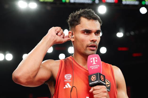 Oscar da Silva FC Bayern Basketball, 01 in post-match interview, GER, FC Bayern Basketball vs FC Barcelona, Basketball, Euroleague, Matchday 10, 2025 2026 season, 12 11 2025, GER, FC Bayern Basketball vs FC Barcelona, Basketball, Euroleague, Matchday 10, 2025 2026 season, 12 11 2025 Munich Copyright: xEibner-Pressefoto JennixMaulx EP_JML