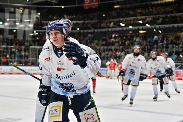 Penny DEL Augsburger Panther Straubing Tigers, 14 11 2025 Augsburg, GERMANY 14 NOVEMBER Cheers of the guests after the goal to 4 9 by Elis HEDE Straubing Tigers 75 Tor Torschuetze Freude Happy at the league match between the Augsburger Panther and the Straubing Tigers on matchday 18 of the Penny DEL at the Curt Frenzel Stadium on 14 11 2025 Copyright: xBEAUTIFULxSPORTS Goldbergx