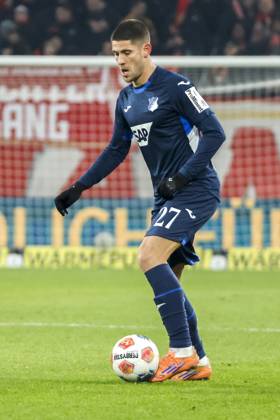 Andrej Kramaric TSG Hoffenheim, 27 on the ball , Germany, Soccer, 1 Bundesliga, Matchday 11, 2025 2026, 1 FSV Mainz vs TSG 1899 Hoffenheim, 21 11 2025, Mewa Arena, Mainz, Germany Mainz Mewa Arena Rheinland Pfalz Germany Copyright: xGrantxHubbsx