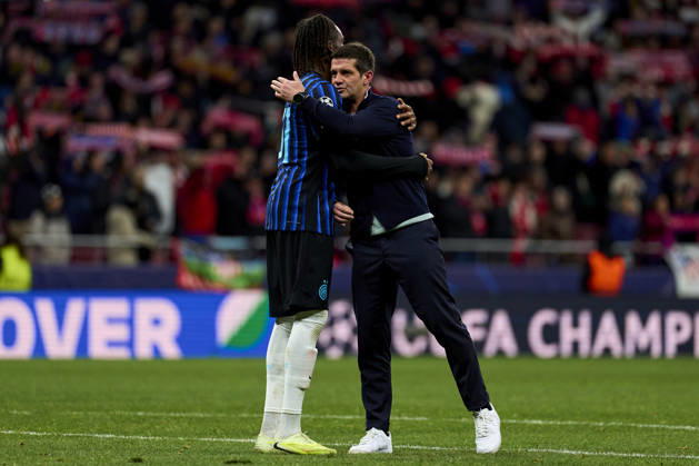 Cristian Chivu head coach of FC Internazionale Milano and Kristjan Asllani of FC Internazionale Milano during the UEFA Champions League match between Atletico de Madrid and FC Internazionale Milano on November 26, 2025. - 26 11 2025 - Spain Madrid Madrid -  LGMx xLexPictorium LePictorium_0320142