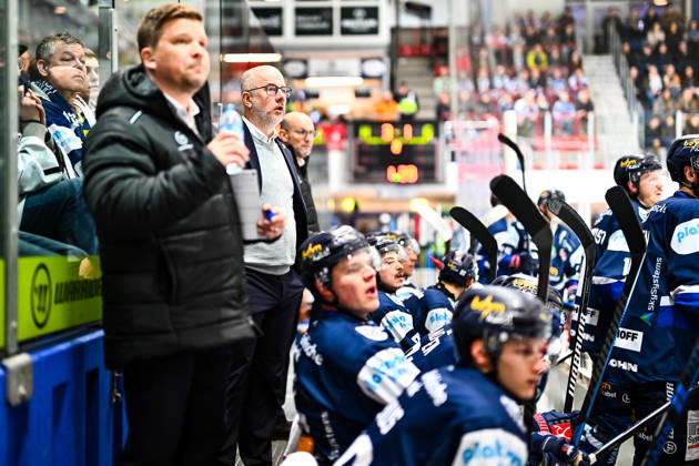 Stefan Nyman Head Coach, Headcoach, Iserlohn Roosters , GER, Iserlohn Roosters vs Red Bull Muenchen, Ice Hockey, Penny DEL, Matchday 23, Season 2025 2026, 28 11 2025, GER, Iserlohn Roosters vs Red Bull Muenchen, Ice Hockey, Penny DEL, Matchday 23, Season 2025 2026, 28 11 2025 Iserlohn Copyright: xJonasxBrockmann Eibner-Pressefotx EP_JBN