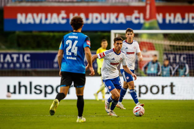 SuperSport HNL, round 15: HNK Hajduk Split v NK Varazdin Iker Almena of HNK Hajduk Split during the SuperSport HNL 2025. 2026. round 15 match between HNK Hajduk Split and NK Varazdin at Poljud Stadium in Split, Croatia on November 29, 2025.  ZvonimirxBarisin PIXSELL