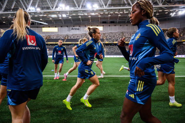 251201 Julia Zigiotti Olme of the Swedish women s national football team at a training session on December 1, 2025 in Stockholm Photo Jesper Zerman BILDBYRAN kod JZ JZ0652 fotboll football soccer fotball nations league uefa womens nations league träning practice training sverige sweden dam bbeng Copyright: JESPERxZERMAN BB251201JZ017