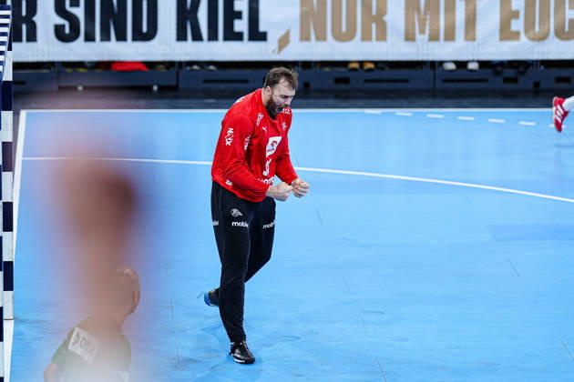 Cheering after Andreas Wolffs save THW Kiel, 33 GER, THW Kiel vs Montpellier Handball, Handball, EHF European League, Matchday 6, Season 2025 2026, 02 12 2025 GER, THW Kiel vs Montpellier Handball, Handball, EHF European League, Matchday 6, Season 2025 2026, 02 12 2025 Kiel Copyright: xEibner-Pressefoto MarcelxvonxFehrnx EP_MFN