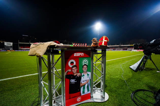Eredivisie: Excelsior Rotterdam v FC Groningen Rotterdam - Sinterklaas at Stadion Woudestein during the fifteenth competition round of the 2025 2026 Eredivisie season. The match is set between Excelsior Rotterdam and FC Groningen at Stadion Woudestein on 5 December 2025 in Rotterdam, The Netherlands. (VK Sportphoto Danny de Groot) Copyright: xDannyxdexGrootx