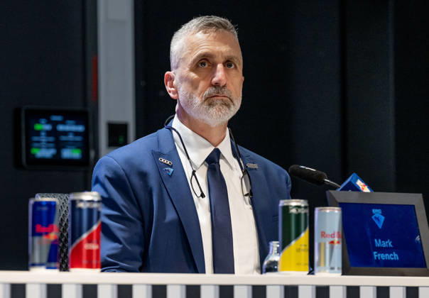 Mark French Head Coach, ERC Ingolstadt at the post-match press conference GER, EHC Red Bull Muenchen vs ERC Ingolstadt, Ice Hockey, DEL, Matchday 25, Season 2025 2026, 05 12 2025 GER, EHC Red Bull Muenchen vs ERC Ingolstadt, Ice Hockey, DEL, Matchday 25, Season 2025 2026, 05 12 2025 Muenchen Copyright: xEibner-Pressefoto HeikexFeinerx EP_HFR