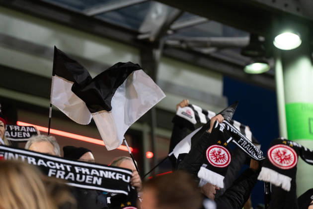 07 12 2025, xhfmx, Soccer Google Pixel Women Bundesliga, Eintracht Frankfurt FC Bayern Eintracht Fans DFL DFB REGULATIONS PROHIBIT ANY USE OF PHOTOGRAPHS as IMAGE SEQUENCES and or QUASI VIDEO Frankfurt am Main