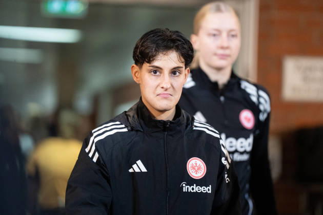 07 12 2025, xhfmx, Soccer Google Pixel Women Bundesliga, Eintracht Frankfurt FC Bayern Dilara Acıkgöz Eintracht Frankfurt, 29 DFL DFB REGULATIONS PROHIBIT ANY USE OF PHOTOGRAPHS as IMAGE SEQUENCES and or QUASI VIDEO Frankfurt am Main