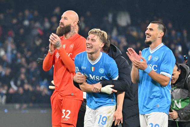 Foto IPP Felice De Martino Napoli 07 12 2025 Calcio Campionato serie A 2025-2026 Napoli - Juventus Nella foto: Rasmus Hojlund a fine gara Italy Photo Press World Copyright Napoli italy Italia ITALY  Copyright: xR4924_italyphotopressx