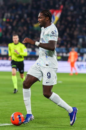 Marcus Thuram of FC Internazionale seen in action during Serie A 2025 26 football match between Atalanta BC and FC Internazionale at New Balance Arena in Bergamo Italy on 28 December 2025. Bergamo Gewiss Stadium Bergamo Italy Copyright: xEPhotopressx SP24-1323-061