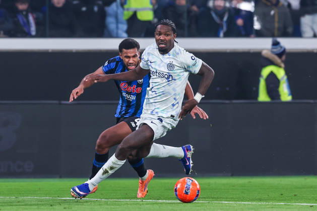 Marcus Thuram of FC Internazionale seen in action during Serie A 2025 26 football match between Atalanta BC and FC Internazionale at New Balance Arena in Bergamo Italy on 28 December 2025. Bergamo Gewiss Stadium Bergamo Italy Copyright: xEPhotopressx SP24-1323-087