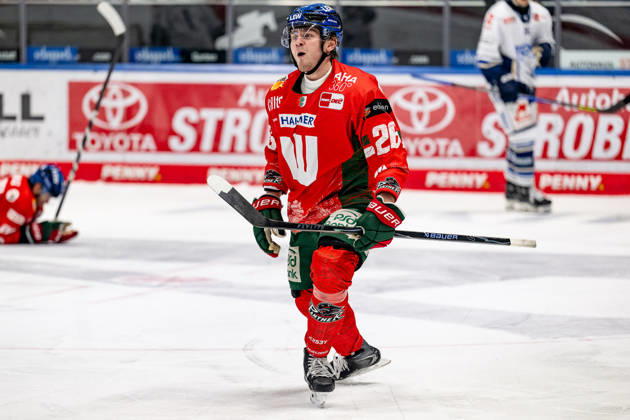 Alexander Blank Augsburger Panther, 26 celebrates his goal for 5 2 GER, Augsburger Panther vs Schwenninger Wild Wings, Ice Hockey, DEL, 35 Matchday, Season 2025 2026, 02 01 2026 GER, Augsburger Panther vs Schwenninger Wild Wings, Ice Hockey, DEL, 35 Matchday, Season 2025 2026, 02 01 2026 Augsburg Copyright: xEibner-Pressefoto FranzxFeinerx EP_HFR