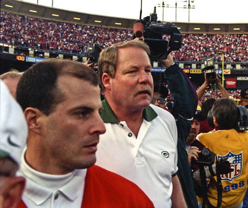 January 3, 1999 - San Francisco, California, U.S - San Francisco 49ers vs. Green Bay Packers Candlestick Park Sunday, January 3, 1999. 49ers beat Packers 30-27. Packer head coach Mike Holmgren. Copyright: xAlxGolubx