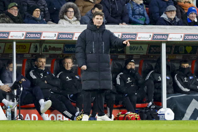 Merlin Polzin Hamburger SV, Coach , Germany, Soccer, 1 Bundesliga, Matchday 16, 2025 2026, SC Freiburg vs Hamburger SV, 10 01 2026, Freiburg im Breisgau Europa Park Stadium Germany Copyright: xGrantxHubbsx