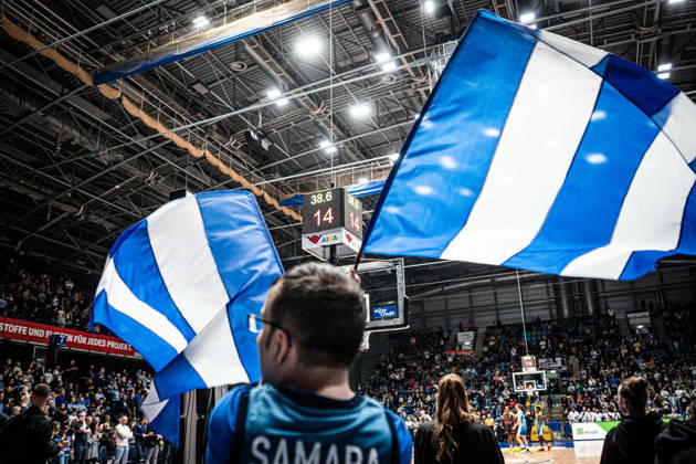 10 01 2026, xhfmx, Basketball easyCredit BBL Bundesliga, Frankfurt Skyliners NINERS Chemnitz Fans in the SÜWAG Energie Arena DFL DFB REGULATIONS PROHIBIT ANY USE OF PHOTOGRAPHS as IMAGE SEQUENCES and or QUASI VIDEO Frankfurt am Main