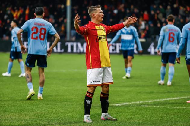 DEVENTER - Mathis Suray of Go Ahead Eagles celebrates after scoring the 1-1 goal during the Dutch Eredivisie match between Go Ahead Eagles and Fortuna Sittard at De Adelaarshorst on January 11, 2026, in Deventer, Netherlands. VINCENT JANNINK ANP Eredivisie 2025-2026 xVIxANPxSportx xxANPxIVx 547118595 originalFilename: 547118595