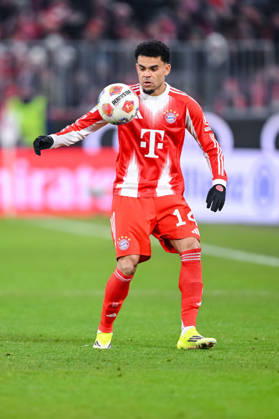 Luis Diaz FC Bayern München in action, am Ball, Einzelaktion waehrend des spiels der Bundesliga zwischen FC Bayern München und VfL Wolfsburg, Allianz Arena am 11 January 2026 in München, Germany Photo by Harry Langer DeFodi Images Luis Diaz FC Bayern München controls the Ball during the Bundesliga match between FC Bayern München and VfL Wolfsburg at Allianz Arena on January 11, 2026 in München, Germany Photo by Harry Langer DeFodi Images DFL regulations prohibit any use of photographs as image sequences and or quasi video Photo by Harry Langer DeFodi Images DFL regulations prohibit any use of photographs as image sequences and or quasi video