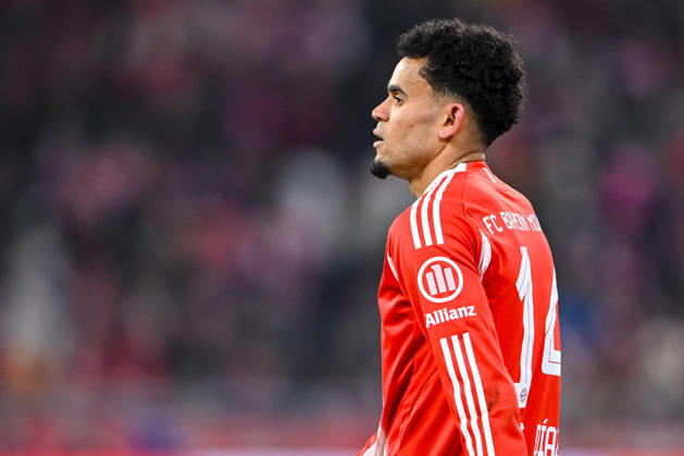 Luis Diaz FC Bayern München Looks on during the Bundesliga match between FC Bayern München and VfL Wolfsburg, Allianz Arena am 11 January 2026 in München, Germany Photo by Harry Langer DeFodi Images Luis Diaz FC Bayern München Looks on during the Bundesliga match between FC Bayern München and VfL Wolfsburg at Allianz Arena on January 11, 2026 in München, Germany Photo by Harry Langer DeFodi Images DFL regulations prohibit any use of photographs as image sequences and or quasi video Photo by Harry Langer DeFodi Images DFL regulations prohibit any use of photographs as image sequences and or quasi video