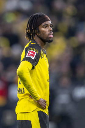 13 01 2026 Football Borussia Dortmund SV Werder Bremen, Matchday 17 at Signal Iduna Park Carney Chukwuemeka Borussia Dortmund reacts IMPORTANT NOTICE In accordance with the regulations of the DFL and the DFB, it is prohibited to use or have used photographs taken in the stadium and or of the match in the form of sequential images and or video-like photo series Copyright: xDavidxInderliedx