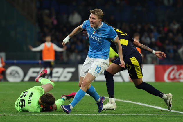 Napoli™s Rasmus Hojlund during the Serie A soccer match between Napoli and Parma at the Diego Armando Maradona Stadium in Naples, southern italy - Wednesday , January 14 , 2026. - Soccer .  Copyright: xAlessandroxGarofalo LaPressex