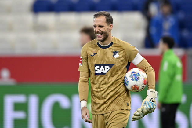 after the end of the match final cheer, joy, happiness, jubilation goalkeeper Oliver Baumann TSG 1899 Hoffenheim 01 TSG 1899 Hoffenheim vs Borussia Moenchengladbach BMG 14 01 2026 DFL REGULATIONS PROHIBIT ANY USE OF PHOTOGRAPHS AS IMAGE SEQUENCES AND OR QUASI VIDEO TSG 1899 Hoffenheim vs Borussia Moenchengladbach BMG Sinsheim Copyright: xEibner-Pressefotox EP_MWI