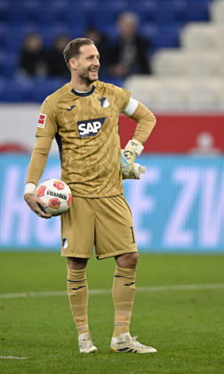 after the end of the match final cheers, joy, happiness, jubilation Goalkeeper Oliver Baumann TSG 1899 Hoffenheim 01 TSG 1899 Hoffenheim vs Borussia Moenchengladbach BMG 14 01 2026 DFL REGULATIONS PROHIBIT ANY USE OF PHOTOGRAPHS AS IMAGE SEQUENCES AND OR QUASI VIDEO TSG 1899 Hoffenheim vs Borussia Moenchengladbach BMG Sinsheim Copyright: xEibner-Pressefotox EP_MWI