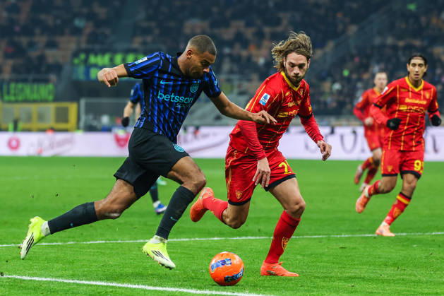Andy Diouf of FC Internazionale seen in action during Serie A 2025 26 football match between FC Internazionale and US Lecce at San Siro Stadium in Milan Italy on 14 January 2026. Milan Stadio Giuseppe Meazza Milan Italy Copyright: xEPhotopressx SP24-1339-053