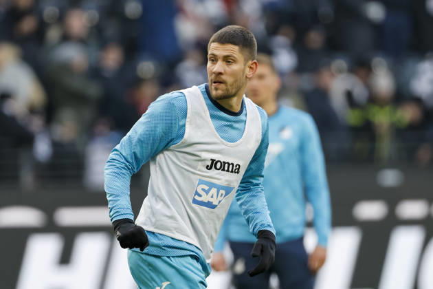 Andrej Kramaric TSG Hoffenheim, 27 warming up before the start of the match , Germany, Soccer, 1 Bundesliga, Matchday 19, 2025 2026, Eintracht Frankfurt vs TSG 1899 Hoffenheim, 24 01 2026, Frankfurt am Main Deutsche Bank Park Germany Copyright: xGrantxHubbsx