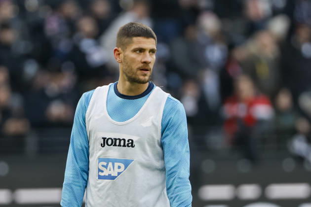 Andrej Kramaric TSG Hoffenheim, 27 warming up before the start of the match , Germany, Soccer, 1 Bundesliga, Matchday 19, 2025 2026, Eintracht Frankfurt vs TSG 1899 Hoffenheim, 24 01 2026, Frankfurt am Main Deutsche Bank Park Germany Copyright: xGrantxHubbsx