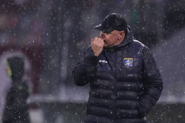 Frosinone s head coach Massimiliano Alvini during the Serie BKT soccer match between Frosinone and Reggiana at the Frosinone Benito Stirpe stadium, Italy - Saturday, January 24, 2026 - Soccer ( Photo by Alfredo Falcone LaPresse )  Copyright: xAlfredoxFalcone LaPressex