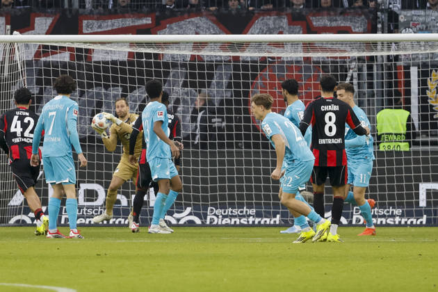 In the penalty area of TSG Hoffenheim , Germany, Soccer, 1 Bundesliga, Matchday 19, 2025 2026, Eintracht Frankfurt vs TSG 1899 Hoffenheim, 24 01 2026, Frankfurt am Main Deutsche Bank Park Germany Copyright: xGrantxHubbsx