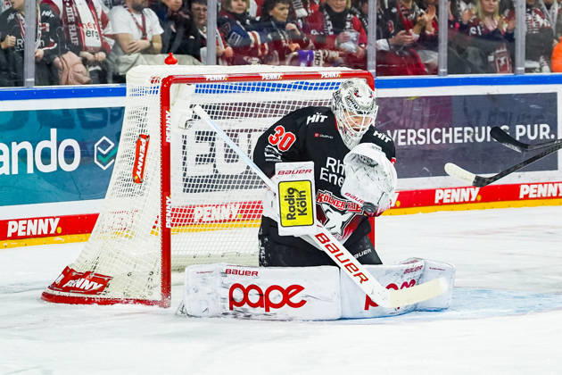 Ice Hockey Penny DEL 43 Matchday Cologne Sharks Nuremberg Ice Tigers on 25 01 2026 at the Lanxess Arena in Cologne Janne Juvonen Cologne catches the disc with the catching glove According to the regulations of the DEL German Ice Hockey League, the publication and further use of the recordings in electronic media and end devices of all kinds during the ongoing game is not permitted xDMx