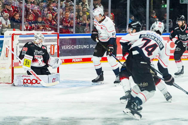 Ice Hockey Penny DEL 43 Matchday Cologne Sharks Nuremberg Ice Tigers on 25 01 2026 at the Lanxess Arena in Cologne Cody Haiskanen Nuremberg , right outside scores the goal to 1 1 According to the regulations of the DEL German Ice Hockey League, the publication and further use of the recordings in electronic media and end devices of all kinds during the ongoing game is not permitted xDMx