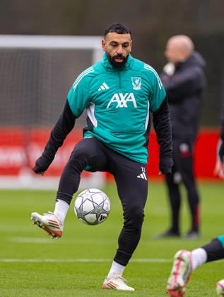 Football - UEFA Champions League - Liverpool FC v QarabaÄü FK - MD-1 LIVERPOOL, ENGLAND - Tuesday, January 27, 2026: Liverpool s Mohamed Salah during a training session at the AXA Training Centre ahead of the UEFA Champions League match between Liverpool FC and QarabaÄü FK. (Photo by David Rawcliffe Propaganda) LIVERPOOL AXA Training Centre MERSEYSIDE ENGLAND Copyright: xDavidxRawcliffex P2026-01-27-Liverpool_ Qarabag_MD-1-8