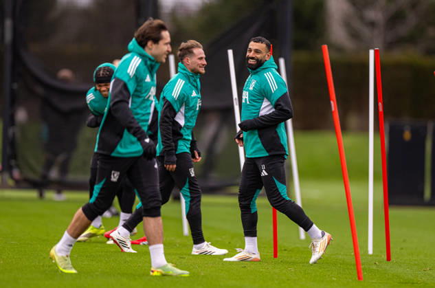 Football - UEFA Champions League - Liverpool FC v QarabaÄü FK - MD-1 LIVERPOOL, ENGLAND - Tuesday, January 27, 2026: Liverpool s Mohamed Salah during a training session at the AXA Training Centre ahead of the UEFA Champions League match between Liverpool FC and QarabaÄü FK. (Photo by David Rawcliffe Propaganda) LIVERPOOL AXA Training Centre MERSEYSIDE ENGLAND Copyright: xDavidxRawcliffex P2026-01-27-Liverpool_ Qarabag_MD-1-12