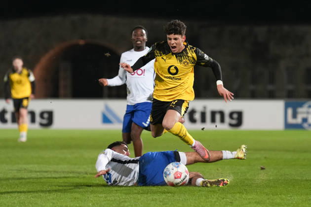 Friday, 30 01 2026 Season 2025 2026 20 Matchday Regionalliga West at Stadion Rote Erde, Dortmund, Germany BV Borussia Dortmund U23 Sportfreunde Lotte Samuele Inacio BVB