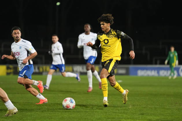 Friday, 30 01 2026 Season 2025 2026 20 Matchday Regionalliga West at Stadion Rote Erde, Dortmund, Germany BV Borussia Dortmund U23 Sportfreunde Lotte Mathis Albert BVB