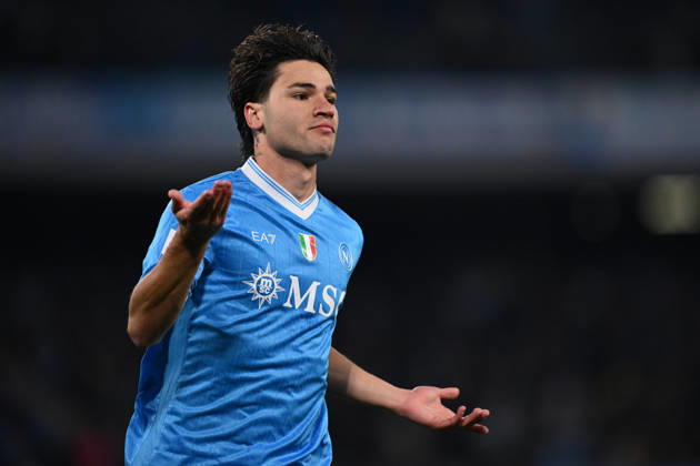 Dc Napoli 31 01 2026 - campionato di calcio serie A Napoli-Fiorentina foto Domenico Cippitelli Image nella foto: esultanza gol Antonio Vergara
