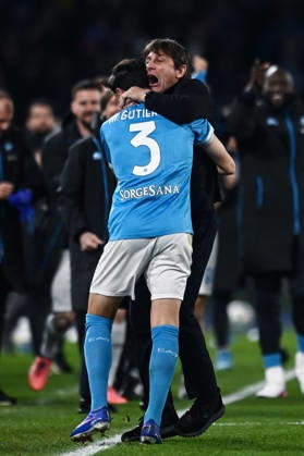 Ni Napoli 31 01 2026 - campionato di calcio serie A Napoli-Fiorentina foto Nicola Ianuale Image nella foto: esultanza gol Miguel Gutierrez
