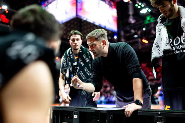 08 02 2026 Basketball Season 2025 2026 2 Bundesliga Pro A 22 Matchday Nuremberg Falcons Basketball Club NBC Bozic Estriche Knights Kirchheim ThHa xthxhax Igor Perovic Coach, Headcoach, Kirchheim Knights