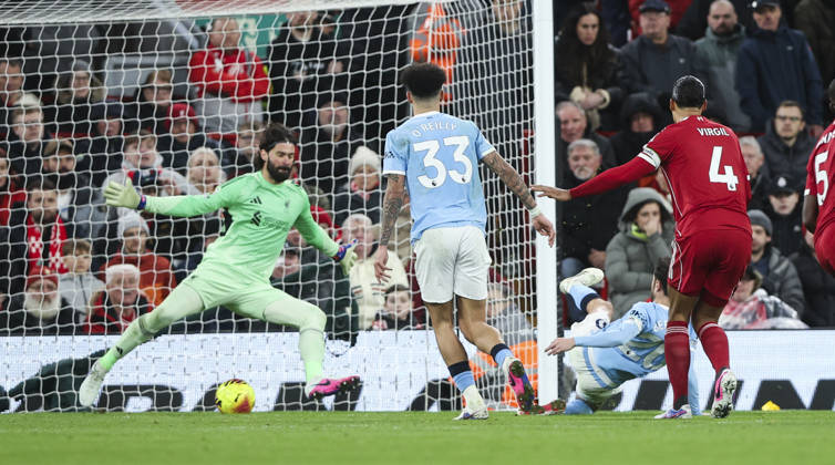 Liverpool v Manchester City, FA Premier League 08.02.26 Liverpool v Manchester City, FA Premier League Bradley Ormesher The Times Bernardo Silva of Manchester City scores and celebrates scoring his teams 1st goal 1-1  Copyright: xBradleyxOrmesherx NINTCHDBPICT001057465131