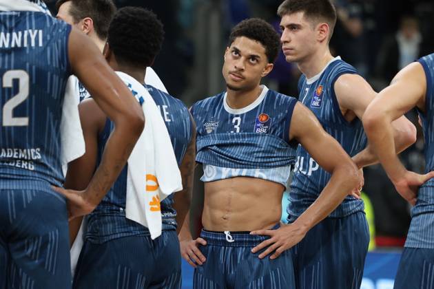 Kevin McClain MLP Academics Heidelberg, 03 disappointed on the court GER, BBL, MLP Academics Heidelberg vs FC Bayern Muenchen, easycredit Basketball Bundesliga, 19 Matchday, Season, 2025 2026, 08 02 2026 GER, MLP Academics Heidelberg vs FC Bayern Muenchen, Basketball, easycredit Basketball Bundesliga, 19 Matchday, Season, 2025 2026, 08 02 2026 Heidelberg Copyright: xEibner-Pressefoto JoergxHirschx EP_JHH