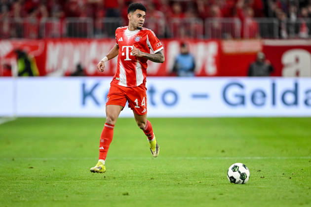 Luis Diaz FC Bayern München in action, on the ball, single action during the DFB Cup Quarter final match between FC Bayern München and RB Leipzig, Allianz Arena on February 11, 2026 in Munich, Germany Photo by Harry Langer DeFodi Images Luis Diaz FC Bayern München controls the Ball during the DFB Cup Quarter final match between FC Bayern München and RB Leipzig at Allianz Arena on February 11, 2026 in München, Germany Photo by Harry Langer DeFodi Images DFL regulations prohibit any use of photographs as image sequences and or quasi video Photo by Harry Langer DeFodi Images DFL regulations prohibit any use of photographs as image sequences and or quasi video